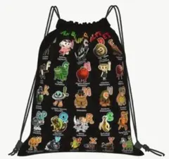 イタリアンブレインロットナップザック 黒 42cm x 34cm