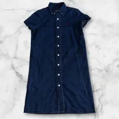 イーストボーイ デニム 半袖シャツワンピース ロゴ刺繍