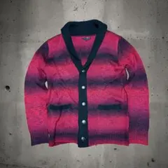 y2k 00s オンブレ ボーダー カーディガン ギャル男 グランジ ロック