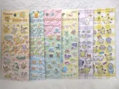 新品 ポケモン シール 6種セット プチプチシール ポケピース キラキラシール