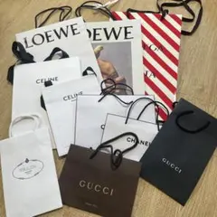 ショップ袋セット LOEWE CELINE GUCCI PRADA CHANEL