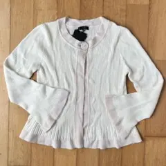 新品 セブンアイディコンセプト カーディガン 白 ピンク