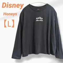 古着　Honeys　Disney　長袖Tシャツ　【L】　ネイビー　ミニーマウス