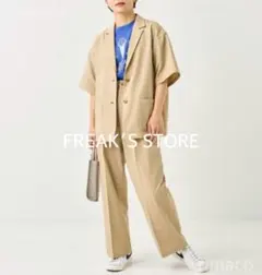 【新品未使用】FREAK'S STOREリネンライク ノースリーブセットアップ FREAK'S STORE（フリークスストア）の「リネンライクベスト
