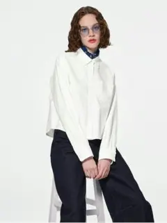 GU オックスフォードショートシャツ オフホワイト M