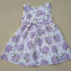 エニィファム anyFam アジサイ 花柄 ワンピース 100cm 春夏 紫陽花