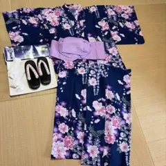 しまむら　洗える浴衣　4点セットのサムネイル