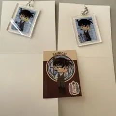 工藤新一　コナンカフェ 2026 レトロ　アクリルキーホルダー&ステッカーセット