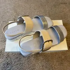 fauve ホワイト・シルバー サンダル