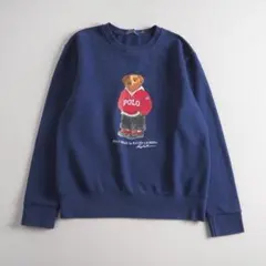 ラルフローレン　スウェット　トレーナー　ネイビー　ポロベア　美品