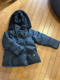 黒 フード付き ダウンコート（110）