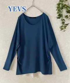 YEVS / 長袖 トップス /ドレープデザイン / ストレッチ&シフォンのサムネイル