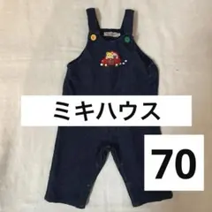 ミキハウス　デニムロンパース　つなぎ　美品