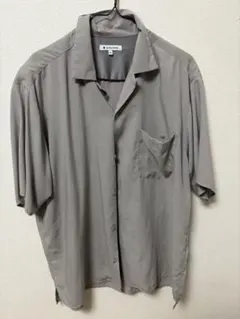 グレー 半袖シャツ 胸ポケット付き　グローバルワークス