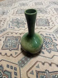 花瓶　信楽焼　緑