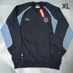 レア、新品☆アンブロ 00'sイングランド代表スウェットASIA XL 紺×赤