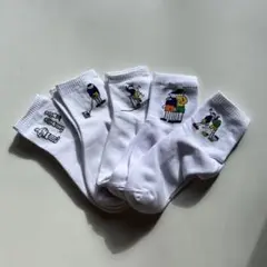 新品 インポート 靴下 カジュアル ポップ 個性的 ソックス 手書き風 5足