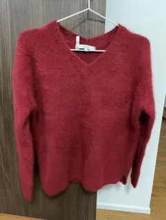美品❣️可愛いUNTITLED 赤 Vネックニットセーター サイズ2