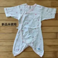 新品未使用ミキハウス花柄ロンパース ピンク系　60cm日本製