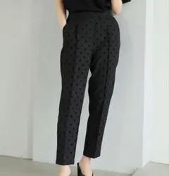 DONOBAN♡ドットフロッキーパンツ　ロング丈　fitmore　bow.a