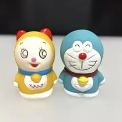 ドラえもん、ドラミちゃん　エポック社　塩ビ指人形