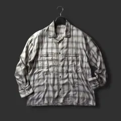 オープンシャツ 長袖 白