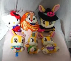 ディズニー ハロウィン ぬいぐるみ マスコットセット キティ チップ ミスバニー