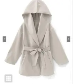 GRL リボンベルト付きフェイクウールビッグフードコート［ze681］