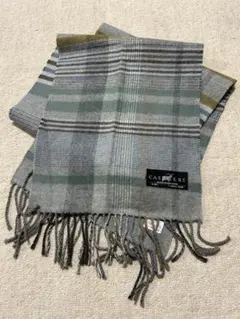 CASHMERE チェック柄マフラー グレー