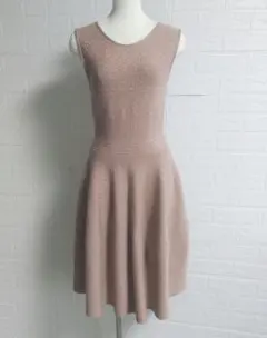 アナイ ANTONINO VALENTI ニットワンピース ピンクベージュ M - メルカリ