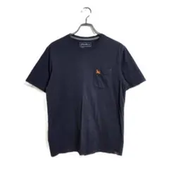 Eddie Bauer 半袖Tシャツ S ブラック ワンポイント刺繍 ポケット付