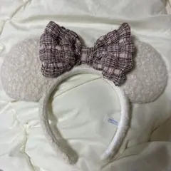 ディズニー カチューシャ フリー ミニー フリル チェック クリスマス　2025