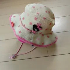 ミキハウス DOUBLE.Ｂ 子供用帽子 メッシュ ピンク星柄