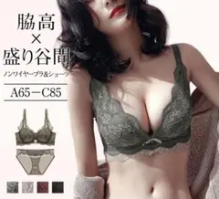 ブラジャー ブラショーツ 上下セット 育乳ブラ バストアップ 女性用下着　A01