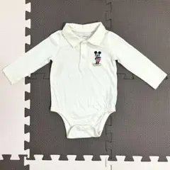 baby GAP 襟付き ミッキー 刺繍 ロンパース ボディオール 70サイズ
