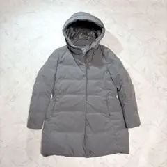 UNIQLO ユニクロ ダウンジャケット フード グレー シームレス Wジップ