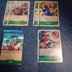 ワンピースカード　デッキパーツ　ワノ国　ミンク族　ネコマムシ　ワンダ　ほか