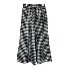 ギンガムチェック ガウチョ パンツ M