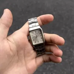 希少 80s Vintage Seiko tank 腕時計 ローマン文字盤