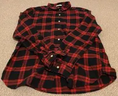 美品　GU ネルシャツ　長袖シャツ　L カジュアル　古着　アウトドア　チェック柄