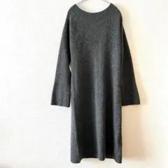 美品✨近年モデル スピックアンドスパン ウール ハイネックニットワンピース 黒 2025年最新】スピックアンドスパンニットワンピースの人気