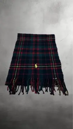 POLO Ralph Lauren ワンポイント刺繍 チェックマフラー