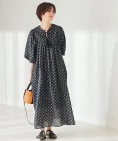 ビーミング（B:MING by BEAMS）インド 小紋柄 ワンピース