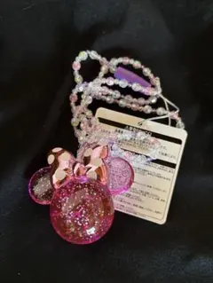 ディズニー　ミニー　光るおもちゃ　ペンダント　ピンク ネックレス パルパルーザ