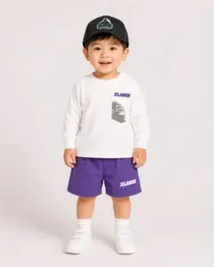 XLARGE 長袖Tシャツ ホワイト 90cmのサムネイル