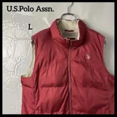 フルジップナイロンジャケット　ダウンベスト　usポロアッスン　ピンク　刺繍ラルフ