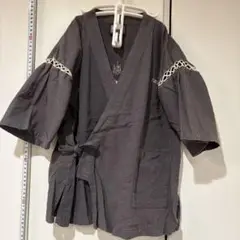 BADBOY CLUB グレー 甚平 袖口編み込みデザイン