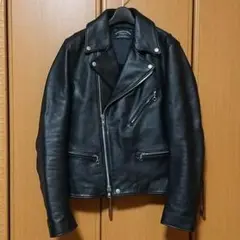 【GREEN LABEL RELAXING】ダブルライダースジャケット 牛革 黒 中古・古着通販】green label relaxing (グリーンレーベル