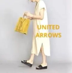 【超美品】ユナイテッドアローズ コットンパイル　サマーワンピース