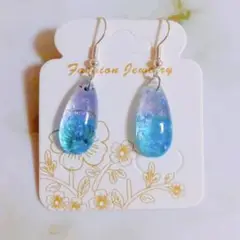 【再販】661　琉球ガラス　ハンドメイドピアス
